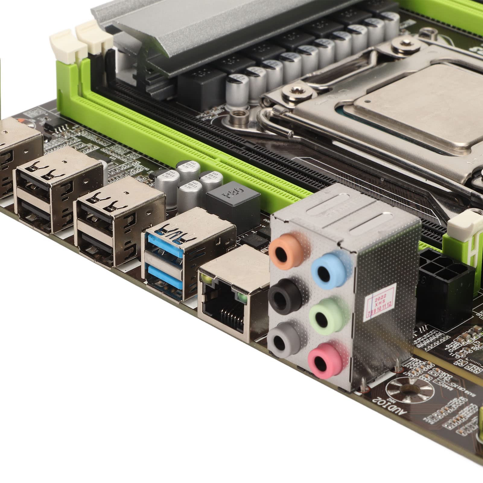 Ciciglow Placa Base de Escritorio X79T, 4 Canales DDR3 LGA 2011, 8 Phase Power, Tarjeta de Red 100M, 1866/1600/1333MHz, para Reemplazo de PC