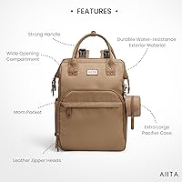 Vista 2 de Mochila para Pañales, Bolsa de Pañales Multifunción con Estación de Cambio, Elegantes Bolsas para Bebé, Mochila de Pañales Unisex Grande para Mamá