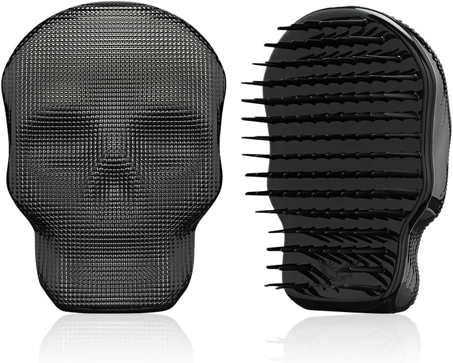 Tangle Angel Rebel Detangling Brush, Black Skull