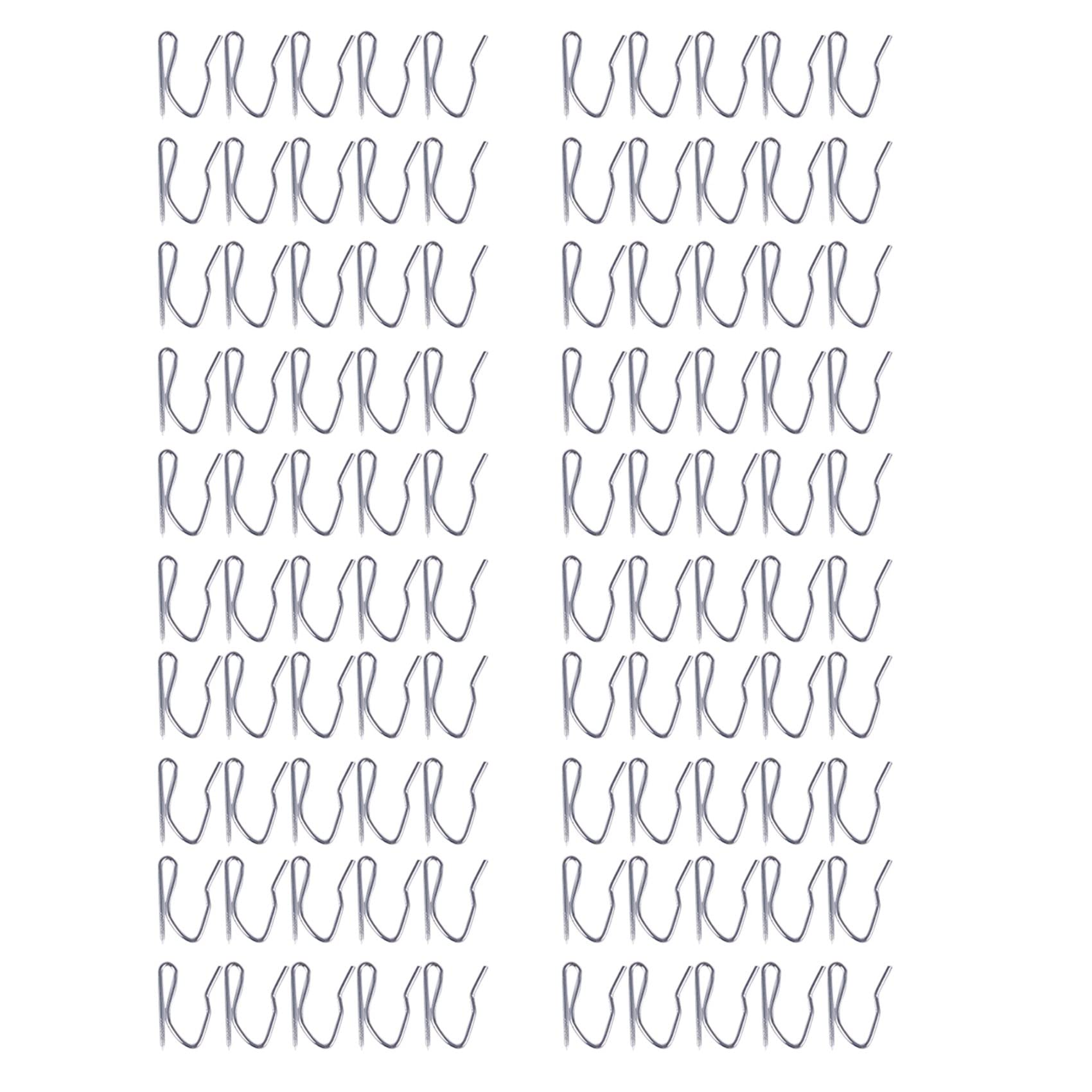 Hndhbfgrt 100Pcs Curtain Drapery Pin Hooks - Silvery