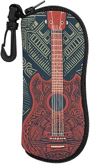 Ukulele Hand Drawn Glasses Storage Bag Storage Bag Simple And Versatile Unisex, Suitable for Home And Outings.