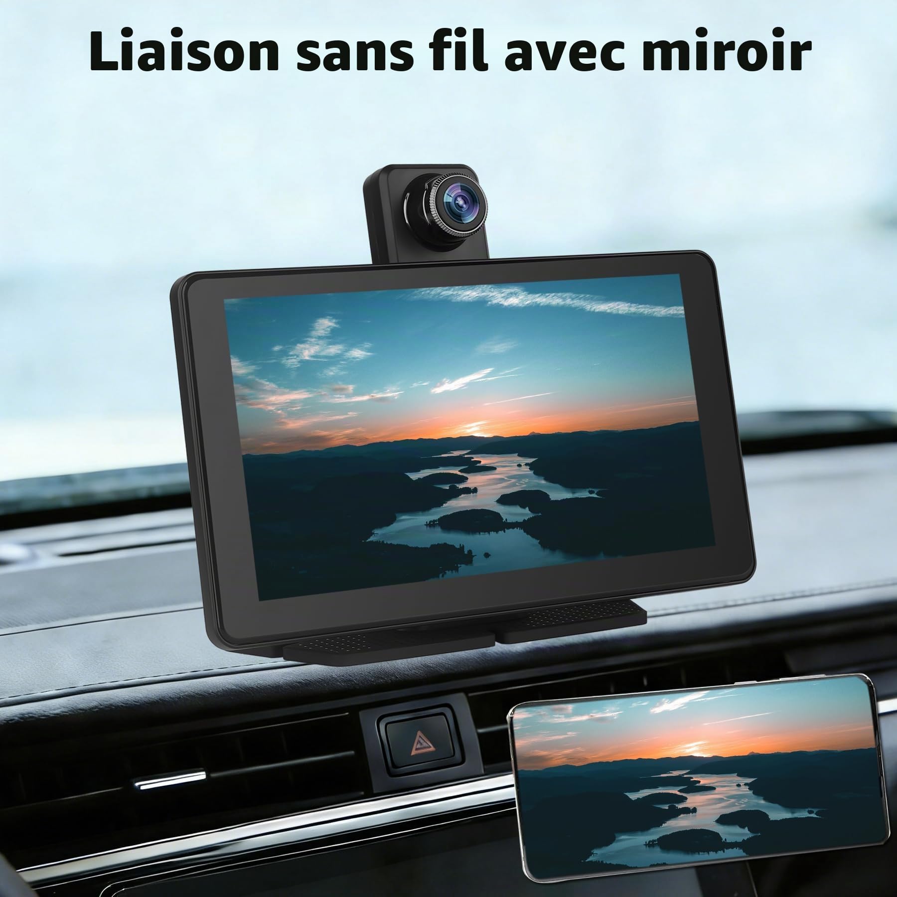 Ecran Voiture 7 Pouces avec Carplay et Android Auto sans Fil