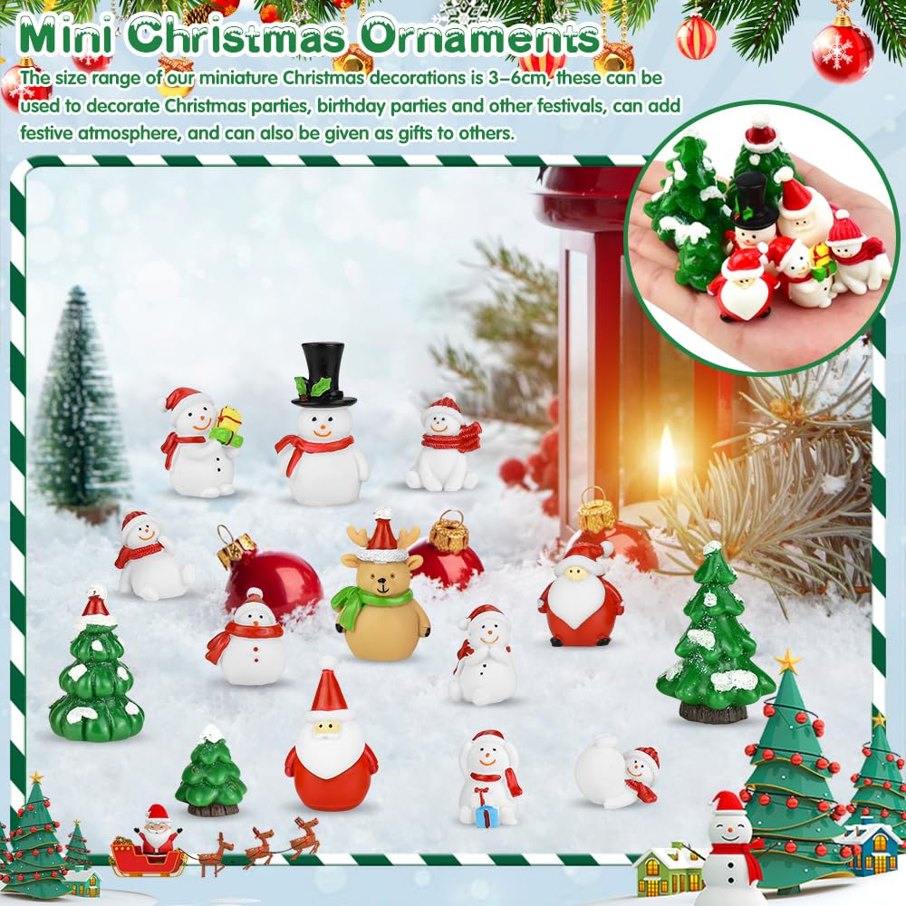 Miniatur Weihnachts-Figuren – 13-teiliges Set Aus Harz Für Deko & Puppenhäuser