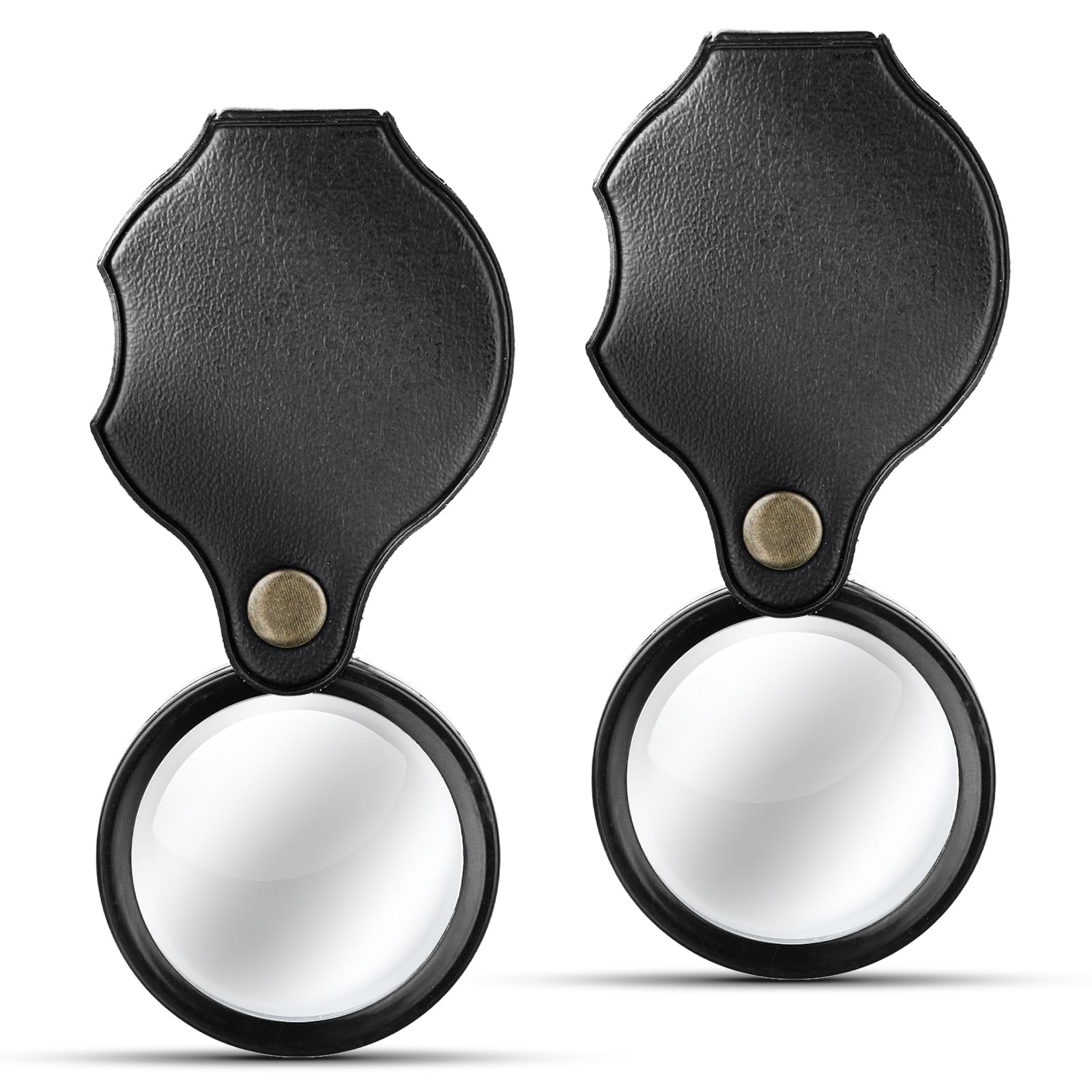 étui Protection Rotatif Lot De 2 Mini Loupes Pliantes 10x - Portable, étui Rotatif, Pour Lecture Et Travaux Précis Loupe Poche Lecture