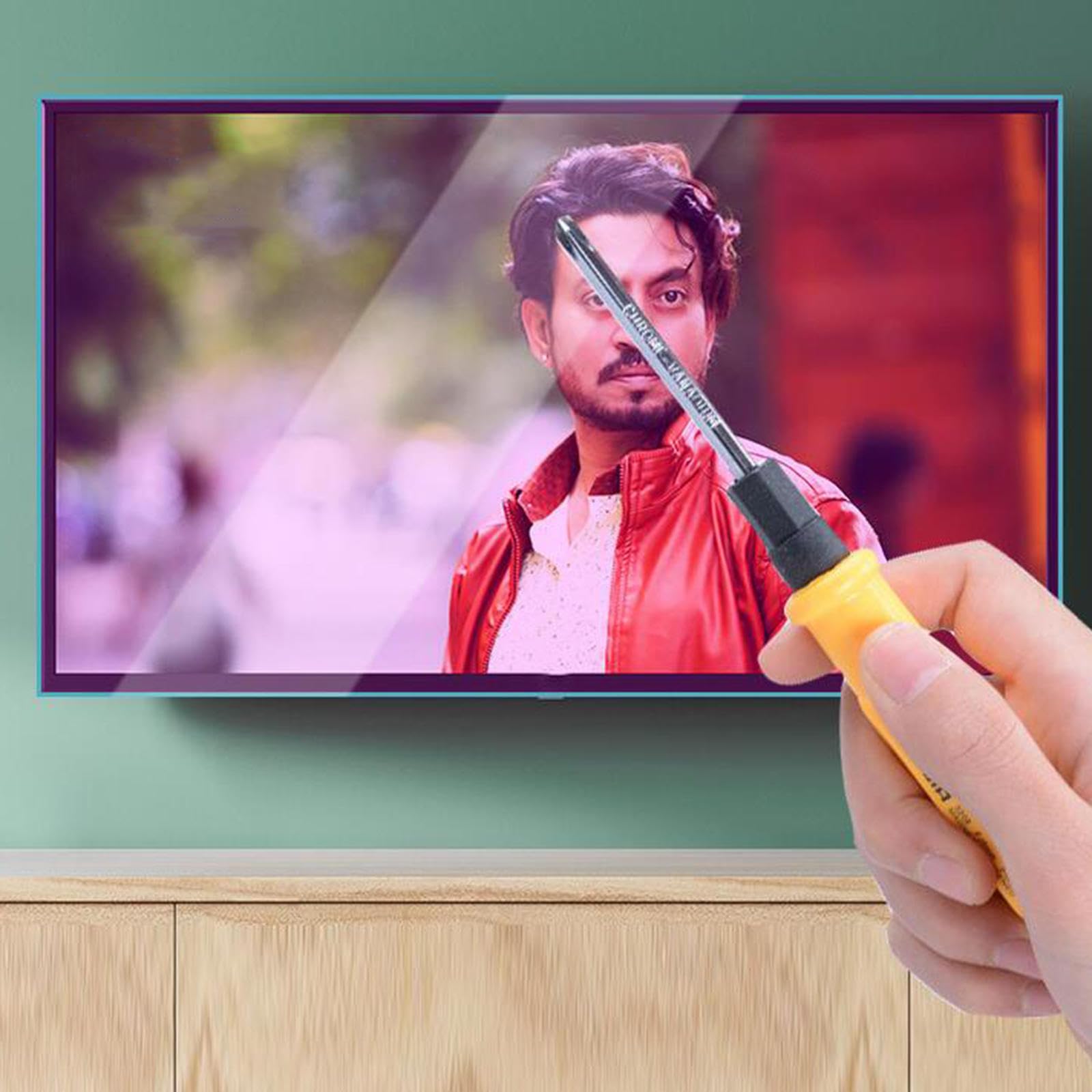 Protector de pantalla de TV de 32 a 46 pulgadas, mate, antirreflejos, antiluz azul, antiarañazos, protección contra la radiación, película protectora de pantalla LCD, mate-40 pulgadas (875 x 483) mm