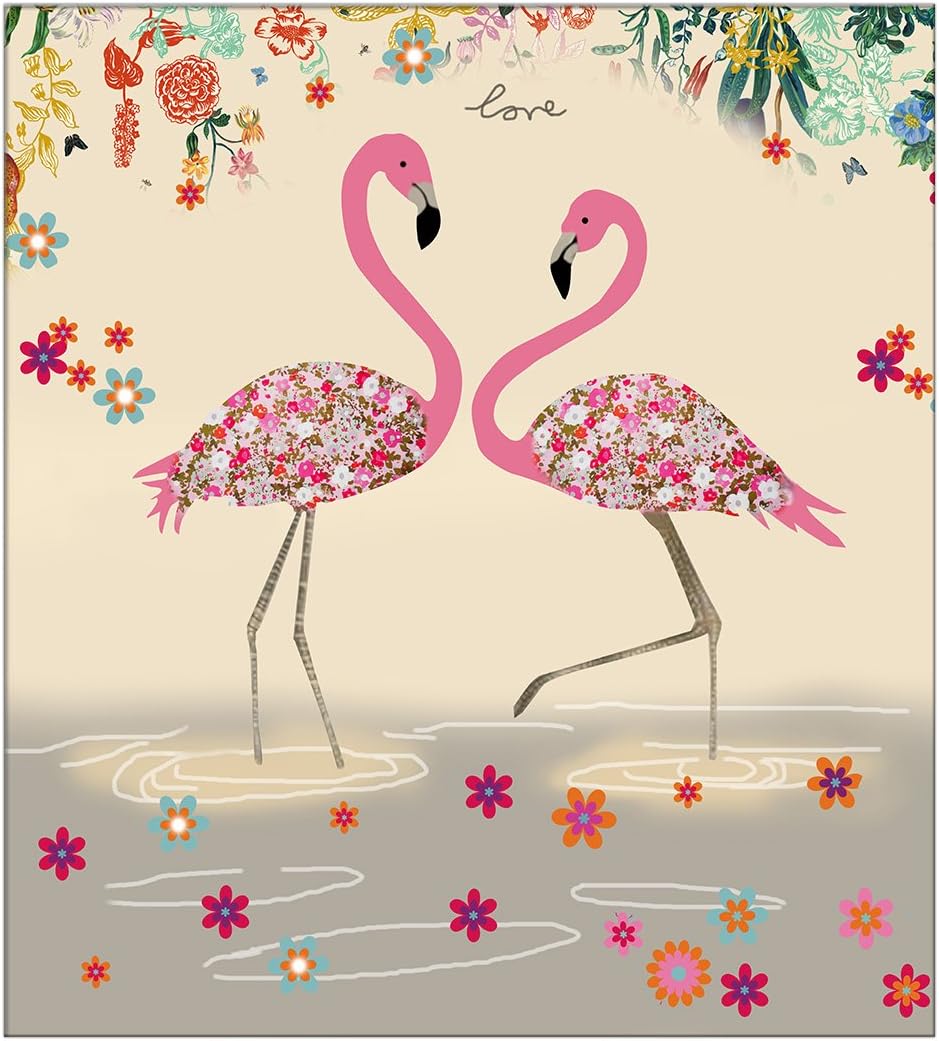 40" X 50" Blanket Comfort Warmth Soft Plush Throw for Couch Flamingo Pattern Abstract Flowers