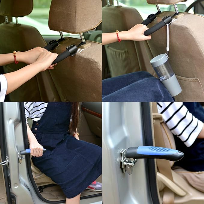 Amazon Image 車の乗り降り 緊急脱出ハンマー やわらかグリップ セート 安全ハンマー 緊急ライフハンマー シートベルカッタ 福祉介護用品 カー用品 高齢者 吊り手 グリップ手すり つかんで安心 携帯電話ホルダー 車 バイク