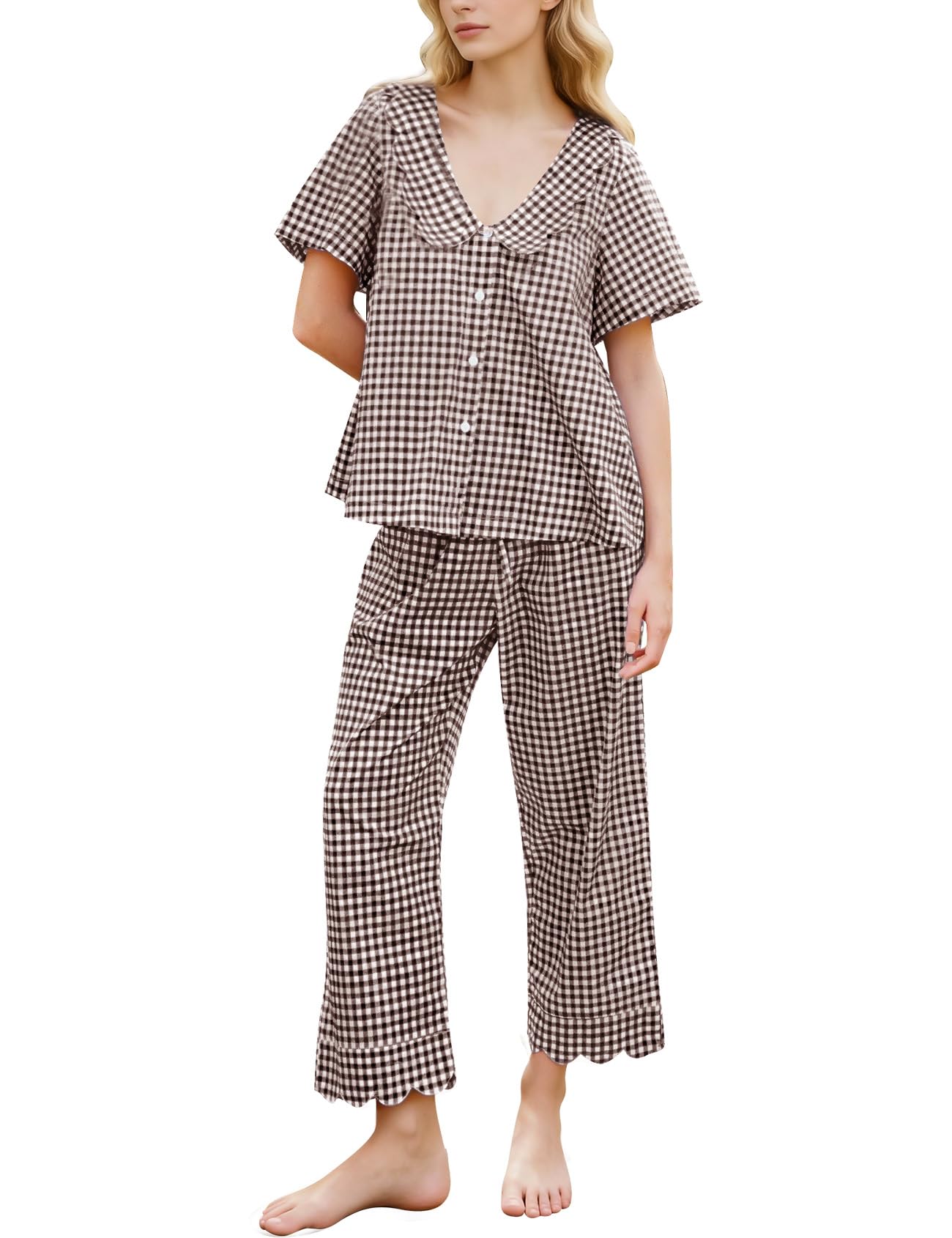 Kissonic Gingham Ruffle Set