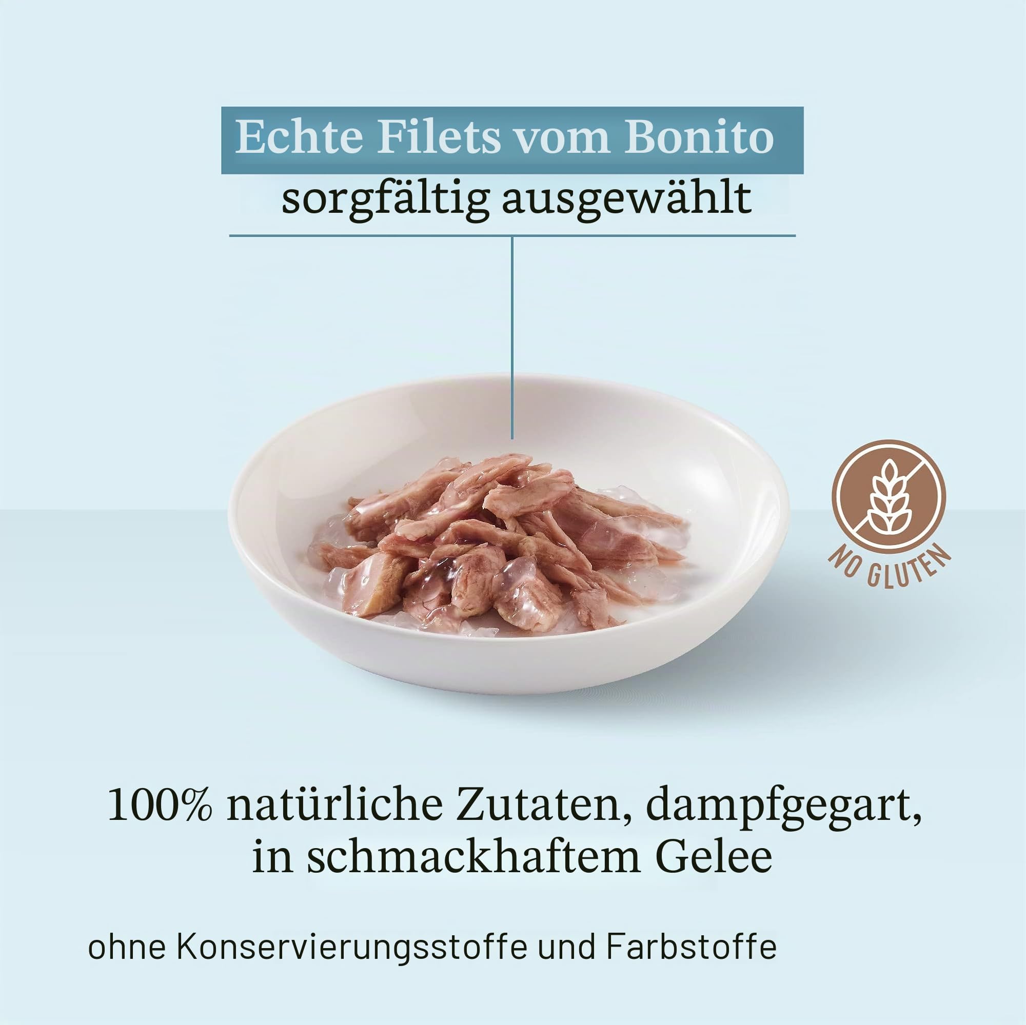 Schesir , Nassfutter für ausgewachsene Katzen mit Thunfischgeschmack, Filets und Weichgelee — Insgesamt 2 kg (24 Einzeldosisdosen mit 85 g) (Verpackung kann variieren)