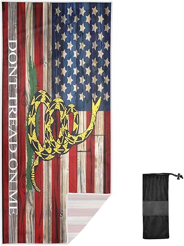 Dont Tread on Me - Toalla de playa de microfibra con la bandera estadounidense, toalla de playa de gran tamaño para niños, toalla de baño súper