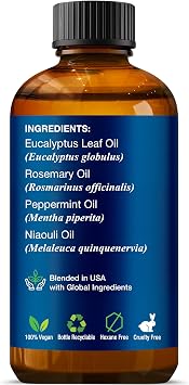 Breathe Essential Oil Blend 60 ml - Breath Sinus Relief with Menthol Oils - for Humidifiers, Diffusers, and Aromatherapy - Nexon Botanics