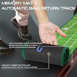Putting Green Putting matt for Indoors Golf Putting Mat - Indoor Putting with Ball. Putting matt for Golf Practice, Portable and Easy to Clean. Great Gift