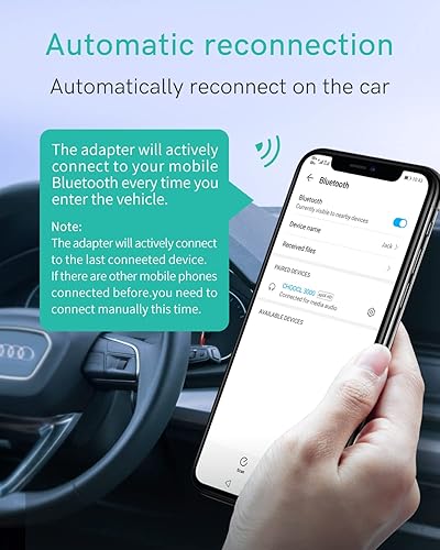 Miniatura 7 de CHOOCL Adaptador Bluetooth 5.0 para Coche para Audi con Interfaz AMI, Mercedes y Volkswagen con Conector MDI, Receptor Bluetooth con Sonido aptX-HD