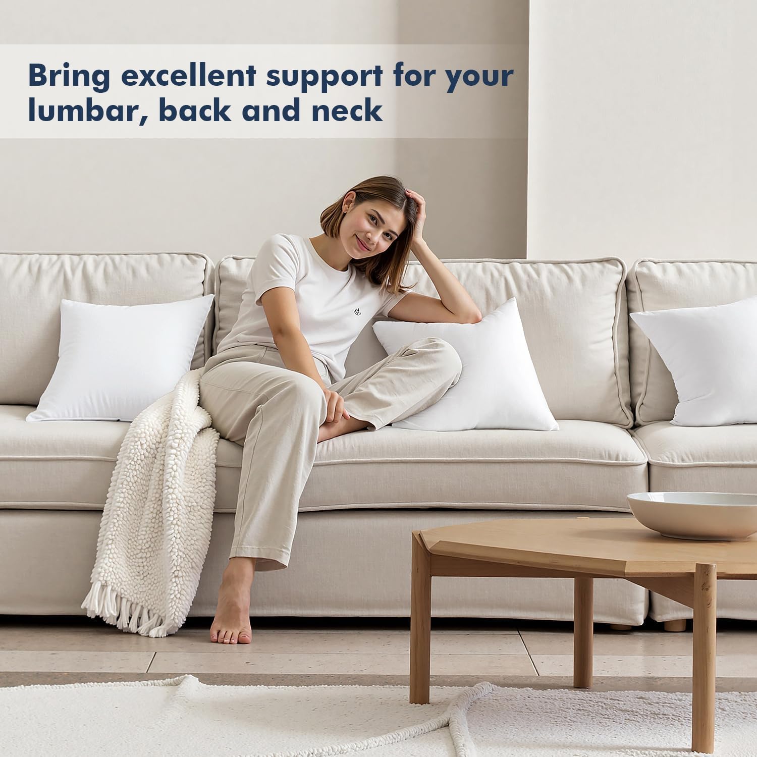 18x18 Throw Pillows Inserts 2 Pack V623