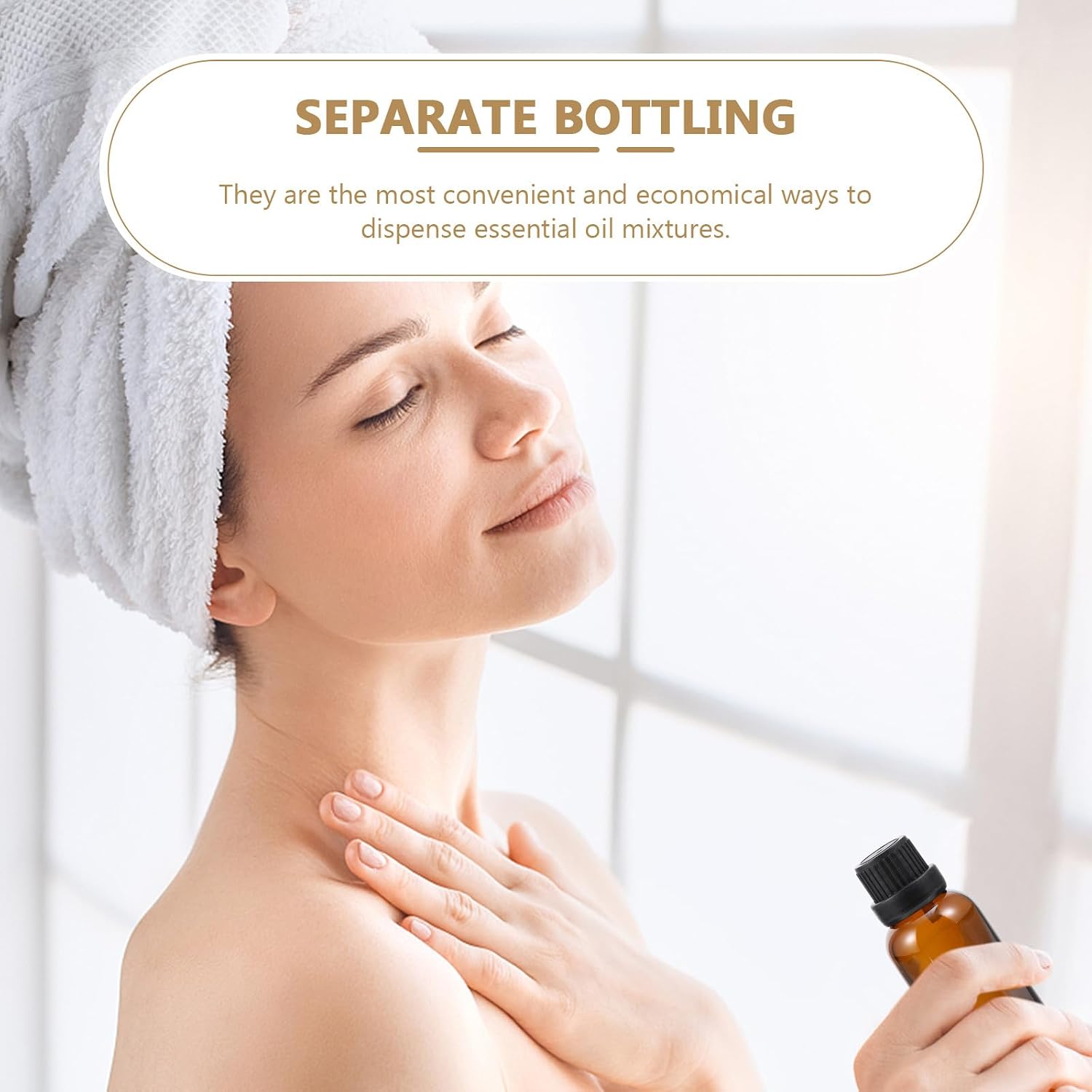12Pcs 30Ml Tea-Tinted Transparent Essential Oil Bottles with Large Caps and Dropper Inserts Refillable Cosmetic Containers for Travel and Outdoor Use