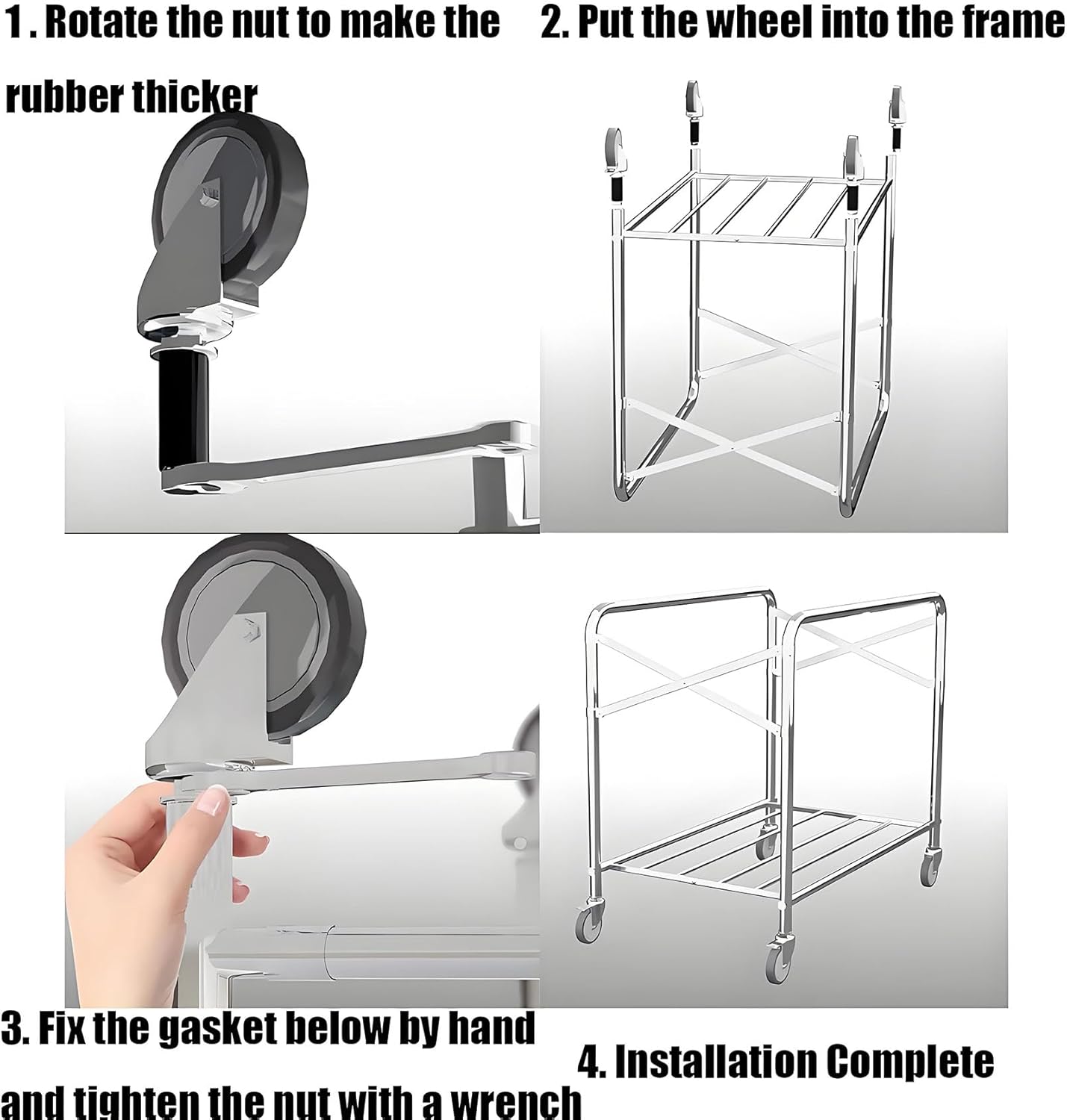 Large Collapsible Laundry Cart with Wheels - Commercial Collapsible Laundry Baskets, Heavy Duty Industrial Rolling Baskets Trucks with Steel Frame and Waterproof Oxford Cloth, 300 Lbs Weight Capacity