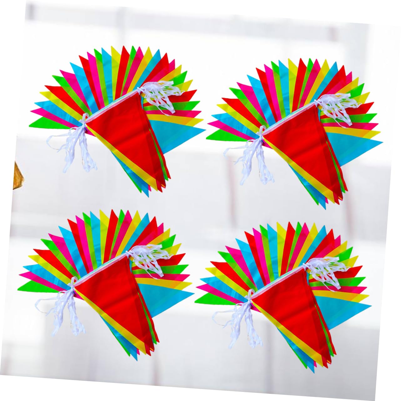 Toyvian 2 Set Da 40 M Di Bandierine Festive Bandierine Con Corda Per Decorazioni Di Feste Di Compleanno Facili Da Confezionare in 4 Confezioni Da 2