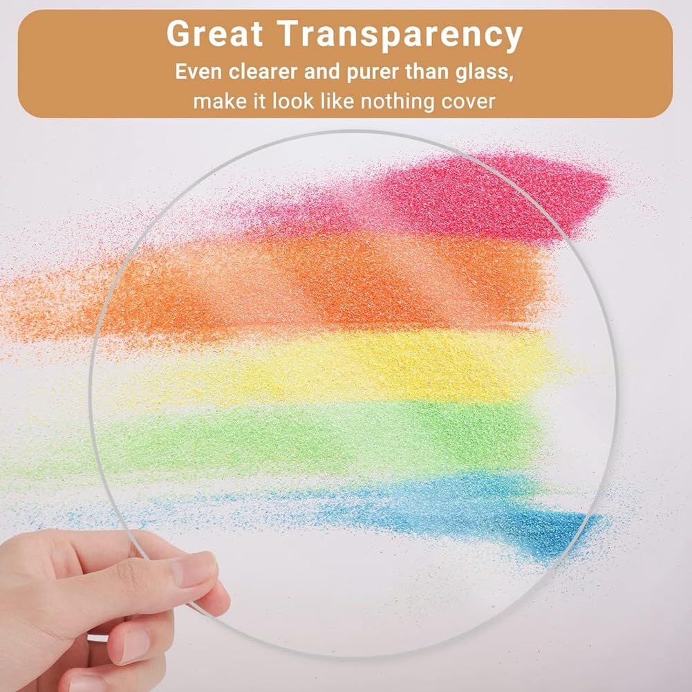 33 Dischi Acrilici Trasparenti 6.5x6.5 Cm - Con Foro Per DIY E Decorazioni - Foto 2