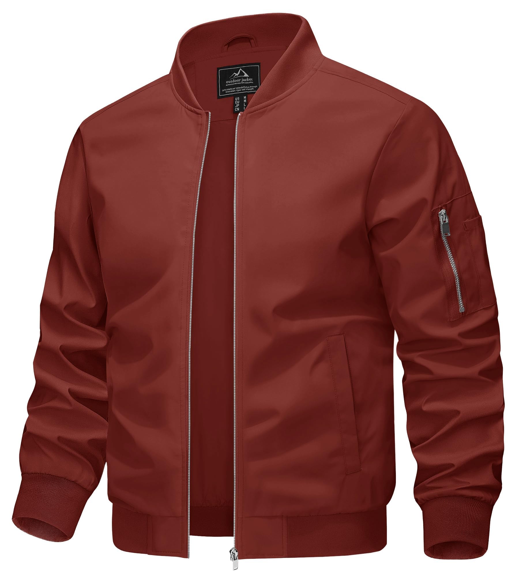 KEFITEVD Giacca a vento da uomo, leggera, casual, stile militare, con tasche multiple