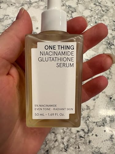 one thing niacinamide glutathione serum A few reasons to love our serum:, - Brightens and evens out skin tone, - Minimizes the appearance of pores , Clinically shown to reduce the look of uneven skin tone ONE THING Niacinamide Glutathione Serum