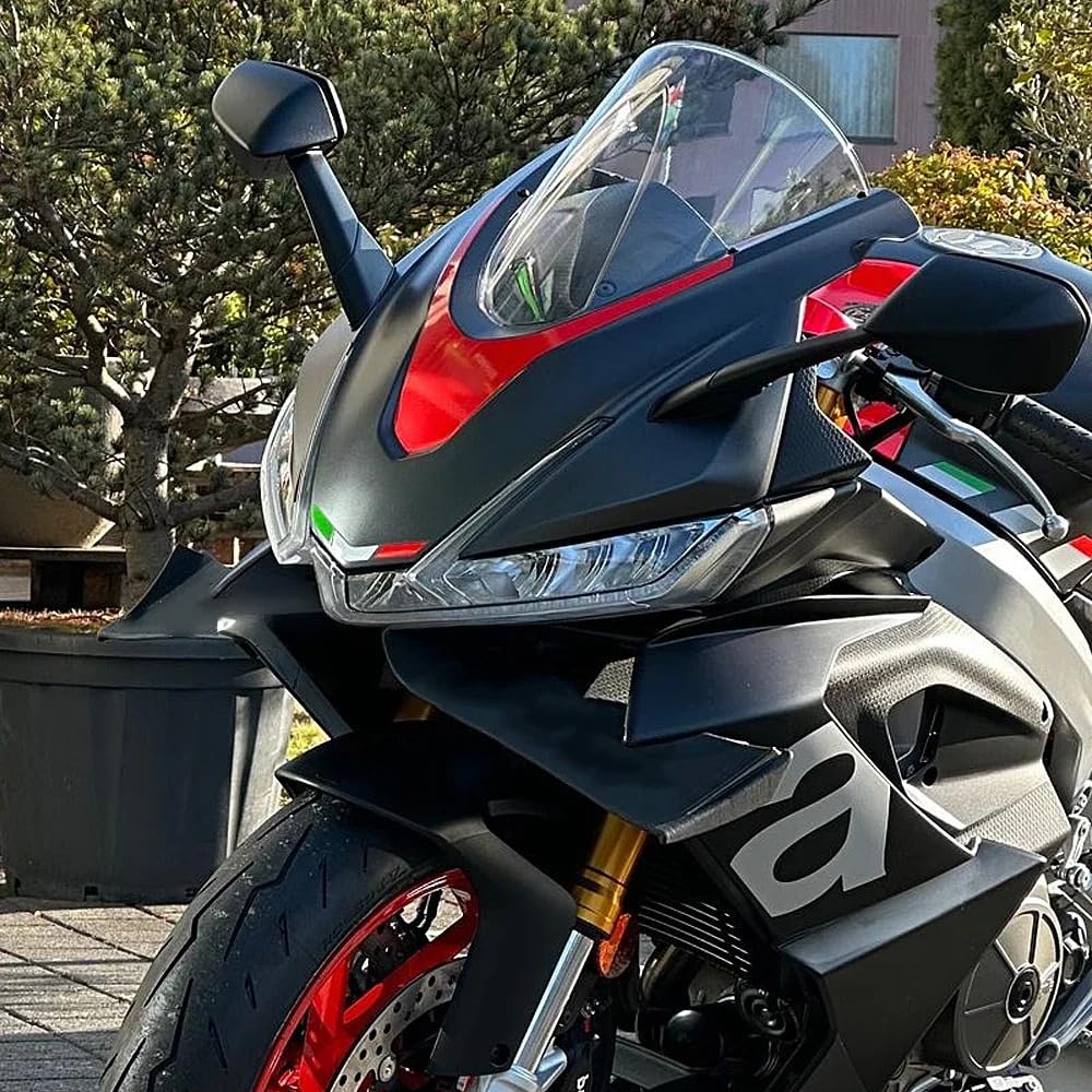 do aerodynamicznego zestawu WSinglet Aprilia RS660 | Akcesoria motocyklowe, zestaw skrzydeł, czarny, spojler, przednia owiewka