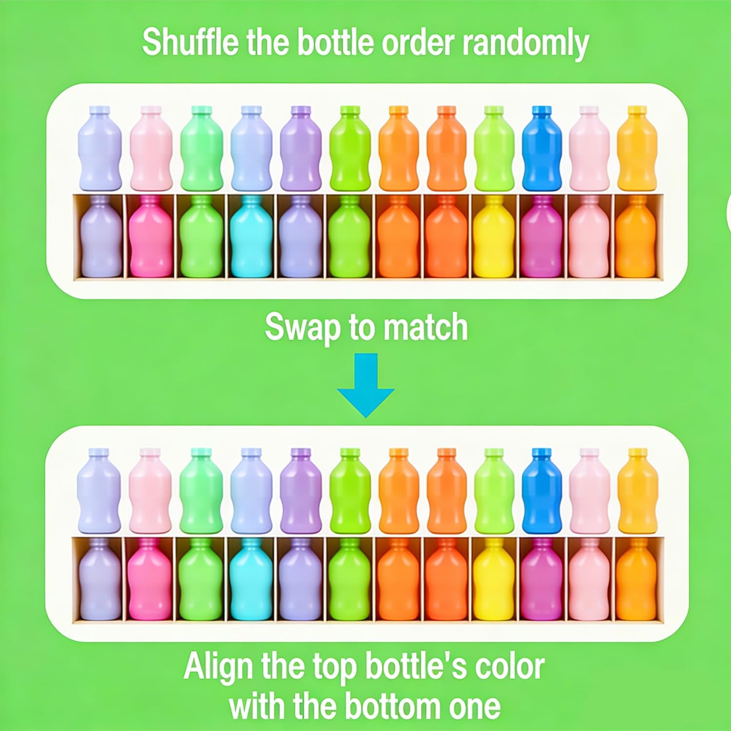 Bottle Flip Challenge Game, Fun Pairing & Logical Training Game for Kids and Adults – Indoor/Outdoor Group Activity, Perfect Party Game for Gatherings, Travel, Camping, Holidays & Party Nights