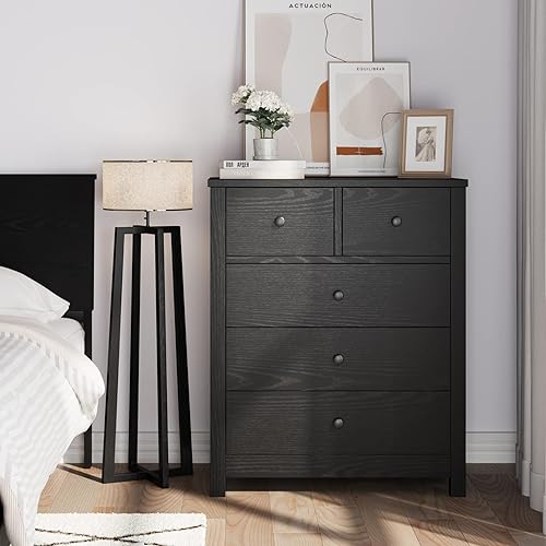 Miniatura 6 de Senfot Cajonera organizadora de almacenamiento cajones pequeños y resistentes estructura sólida cómoda de 5 cajones con mango redondo para