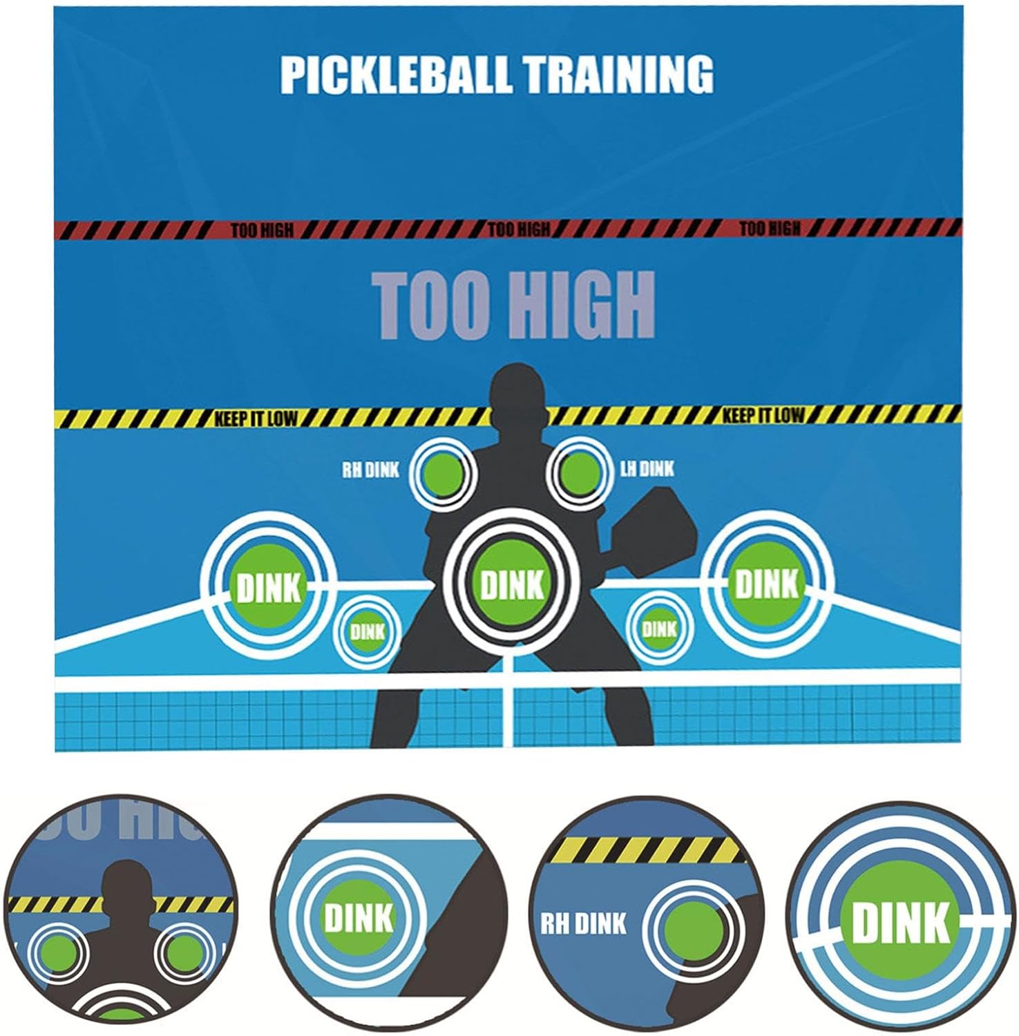 kowaku Pickleball Dink Pad, Dink Master Exercise, Rebounder Aids Pad, Pickleball Training Poster Mat, for Pickleball, Dink, Training