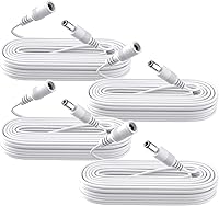 Vista 10 de Paquete de 4 cables de extensión de alimentación CC de 3 pies 1 M, 4 unidades de cable de extensión de adaptador de corriente de 12 V de 0.217 in x