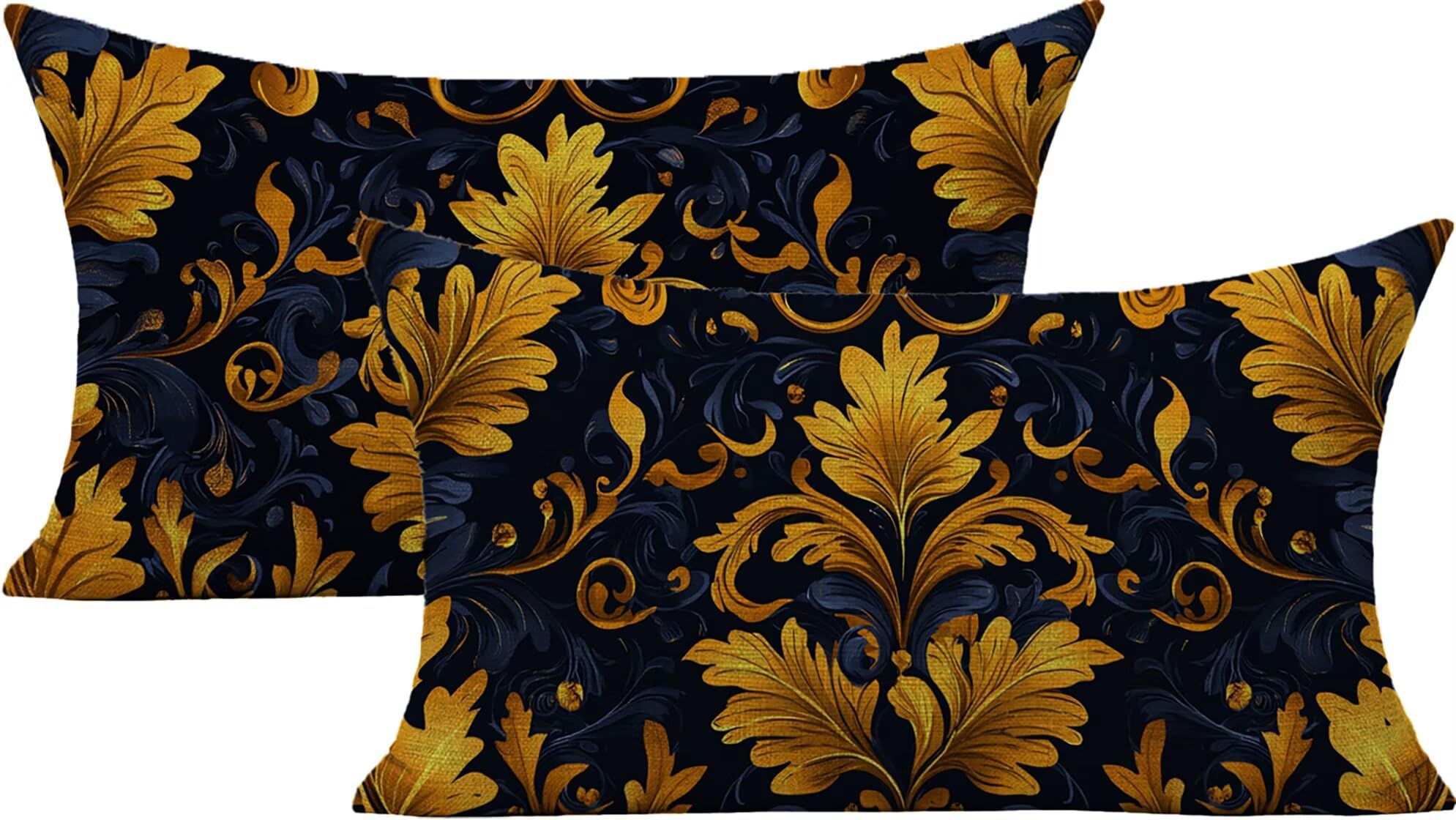 Housse coussin de jardin imperméable bleue 40x80 pour canapé de terrasse