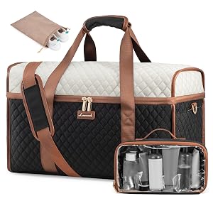 LOVEVOOK Travel Duffle Bag - Weekender Overnight Bag with Toiletry Wet Pocket Carry-On Size 3pc Set