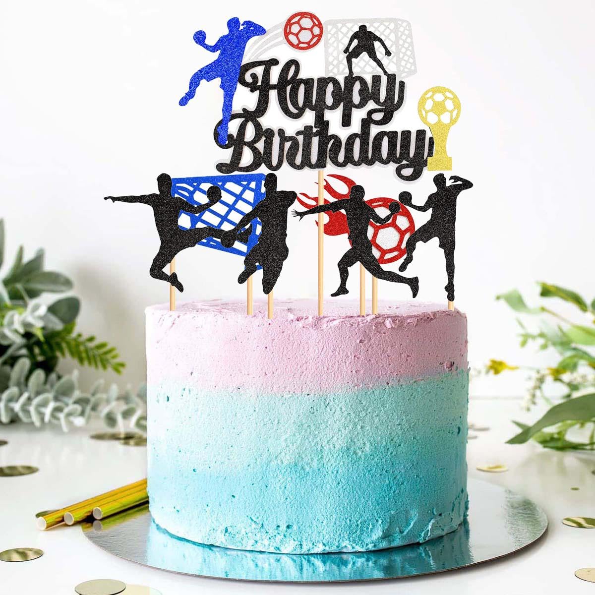 30 Stück Handball Cupcake-Dekoration – 6 Verschiedene Motive, Aus Karton, Für Sportpartys & Geburtstage