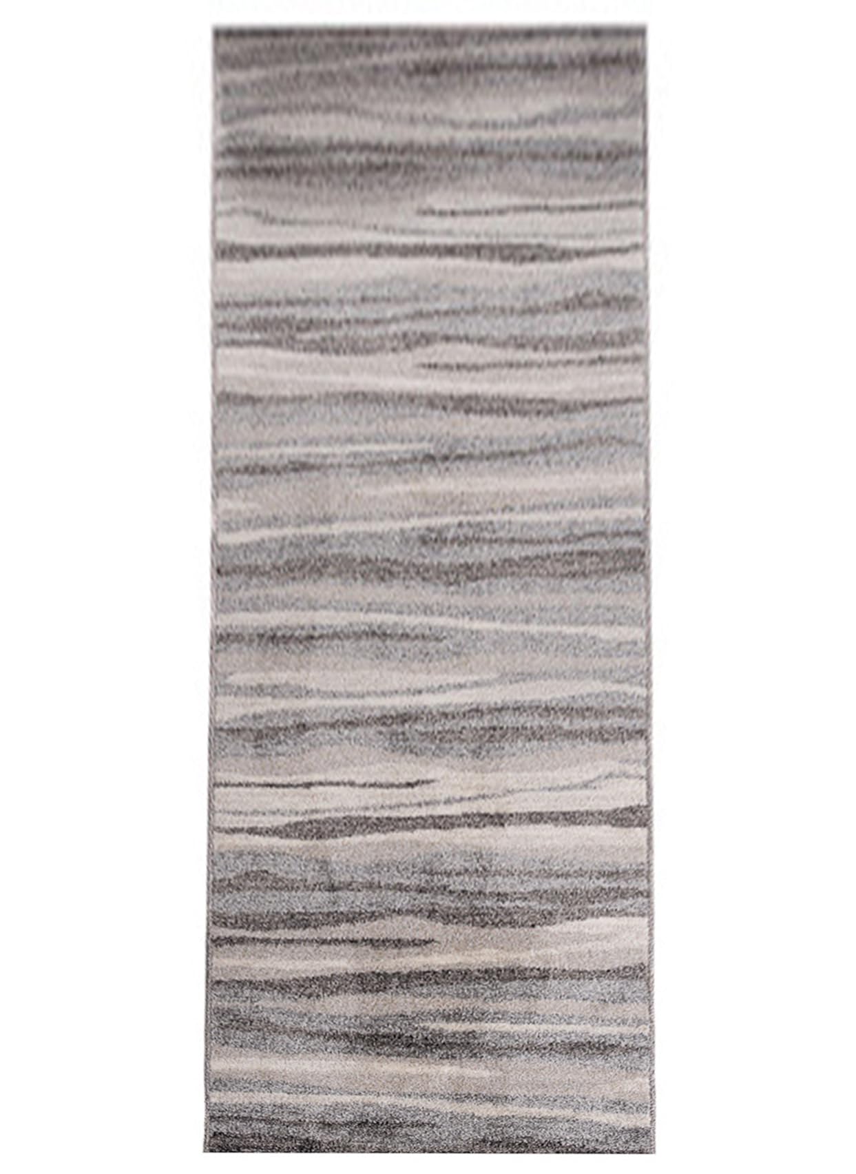 Tapiso Sari chodnik na metry do salonu, sypialni, kuchni, korytarza, mostek na wymiar, szary, beżowy, styl vintage, paski, certyfikat Ökotex 100 x 210 cm