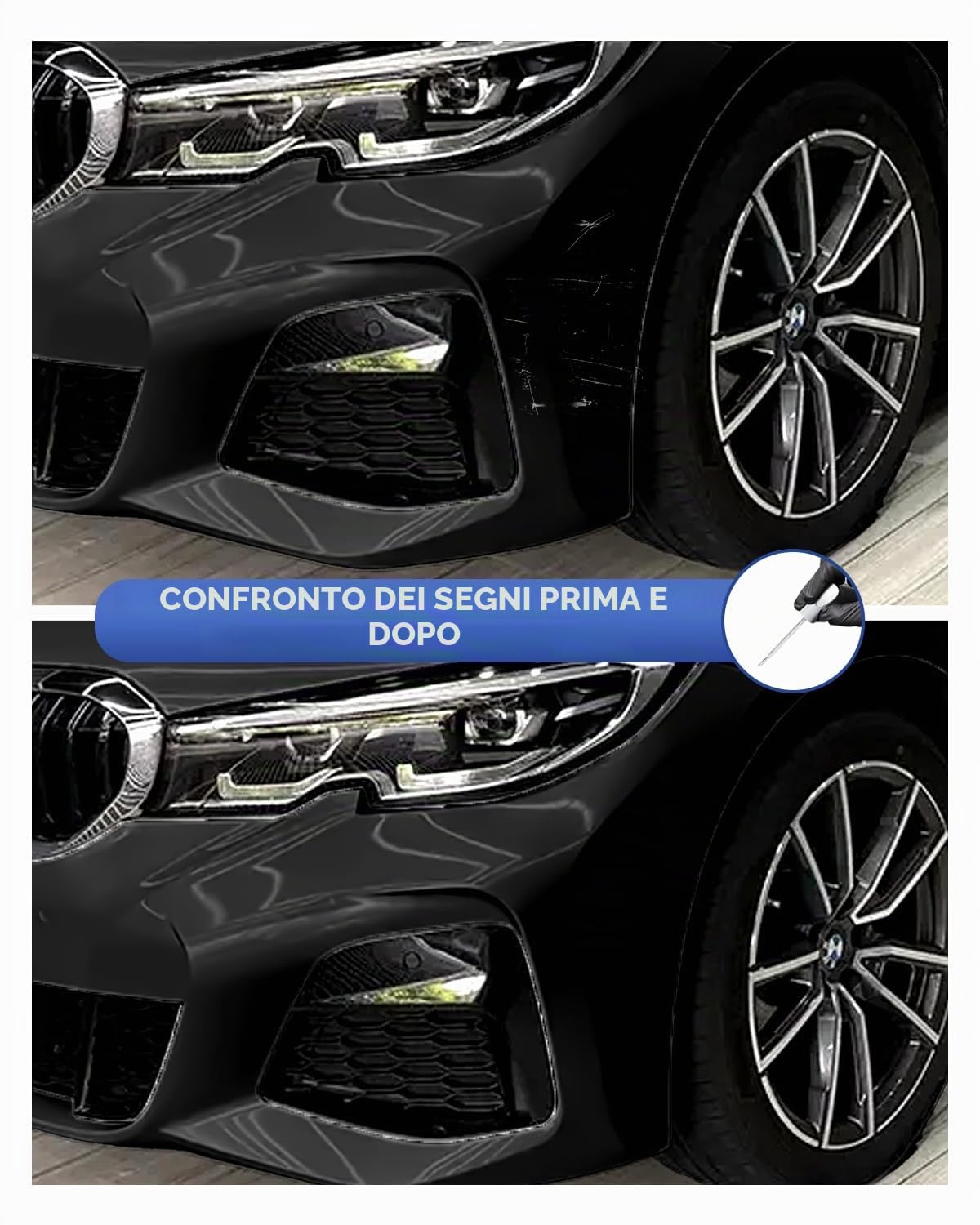 BMW Serie 3/5/X2/X3/X4/X5 2018 Zafiro Nero Metallizzato Vernice Ritocco 475