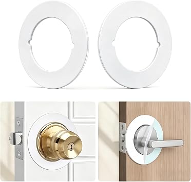 Door Knob Backing Plates Round Version for Door Knob/Deadbolt | Door Reinforcement Plate, Scar Plates Door Handle Cover Filler, Fixing Repair Backplate