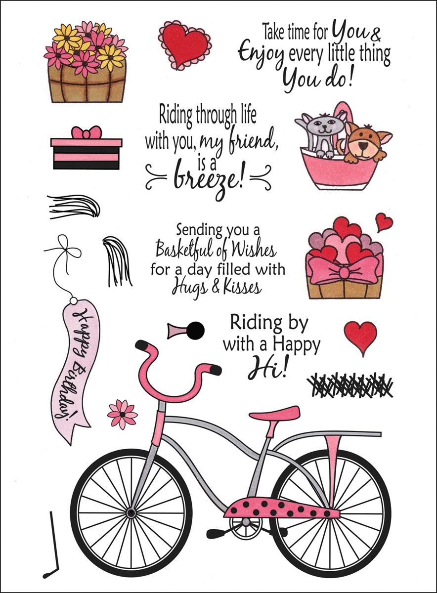 Our Craft Lounge Rubber Stamp Set, Out For A Spin