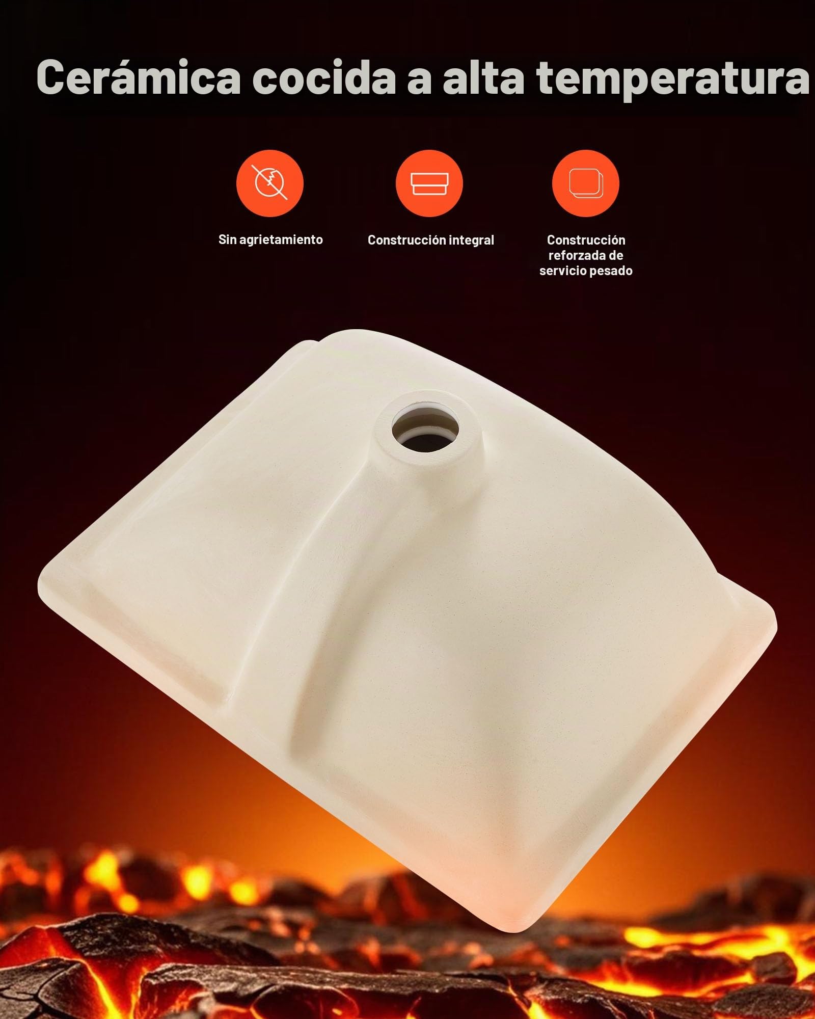 VEVOR Lavabo Bajo Encimera de Cerámica Rectangular, con Rebosadero, Fregadero de Cocina Moderno para Espacios Pequeños, Resistente a las Manchas y el Amarilleo, Color Blanco, 460 x 330 x 185 mm