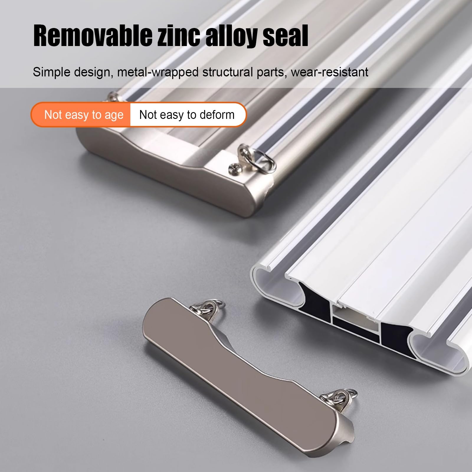 Rail à Rideaux Double, Coulissement Silencieux Résistant Aluminium Fixation au Plafond Rail à Rideaux pour Rideaux, cloisons de séparation, Installation Facile(Wit,3.5m(11.5ft))
