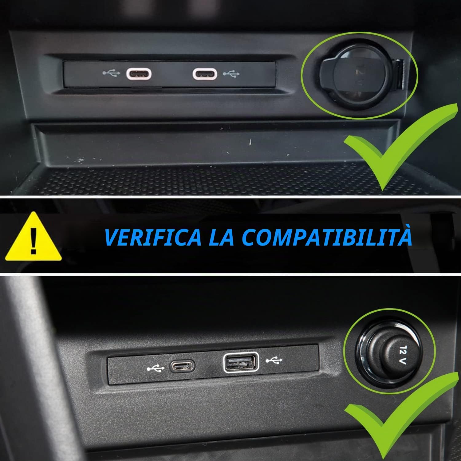 Caricatore Wireless Auto per VW Tiguan 2023 2022 2021 2020 2019 2018, 15W Rapida Ricarica Telefono Pad Console Centrale Accessori con Porta USB QC3.0 per iPhone 12/13/13 Pro Samsung S22/S21