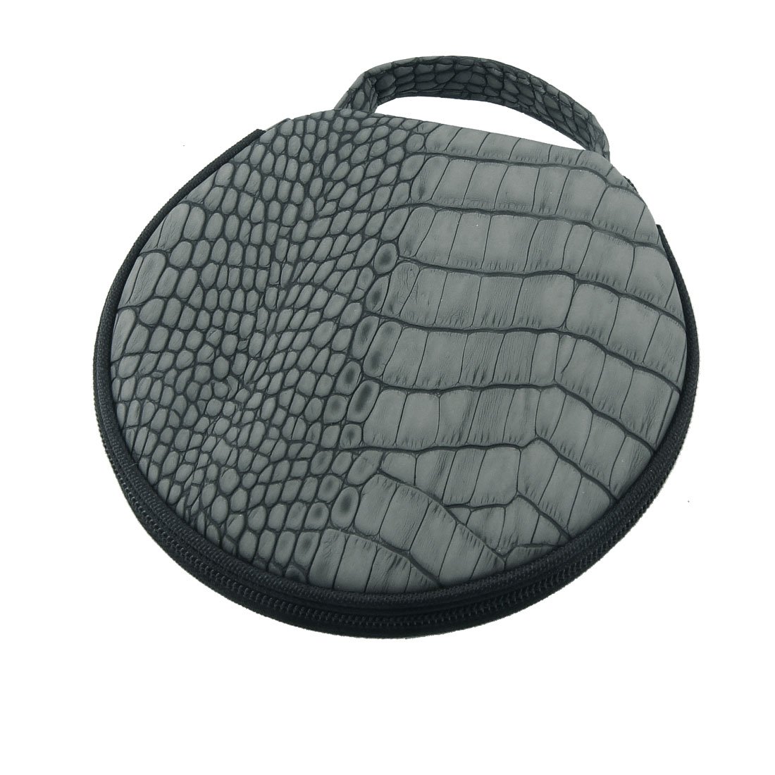 Dark Gray Faux Leather 20 Pcs Capacity CD DVD Holder Round Bag (SN: 789 8d5 37e bf6 1ac)-image-25