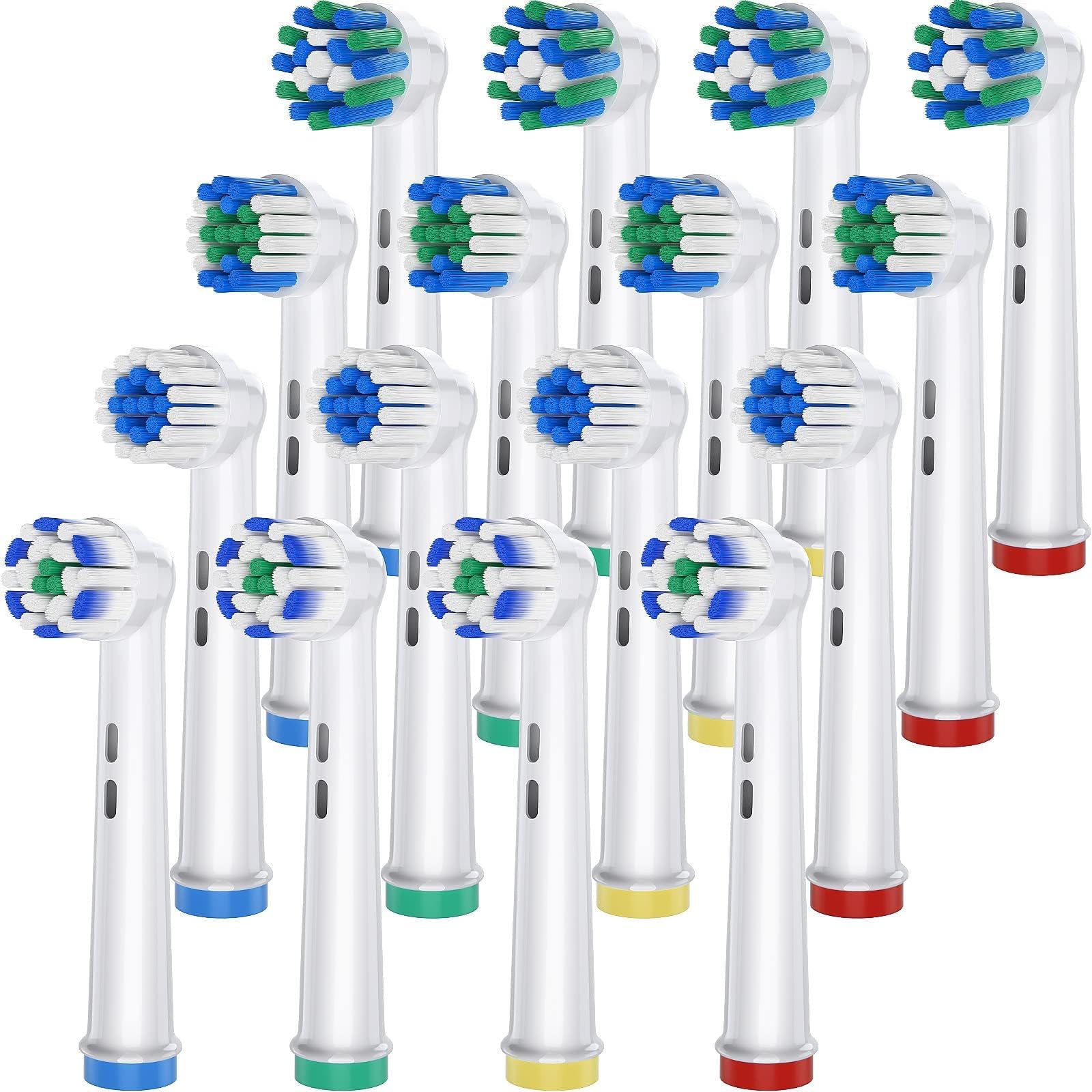AnjoCare Testine di ricambio compatibili con Oral B Braun, confezione da 16 testine di spazzolino elettrico per Oral B che, testine professionali per spazzolini da denti per Oral B