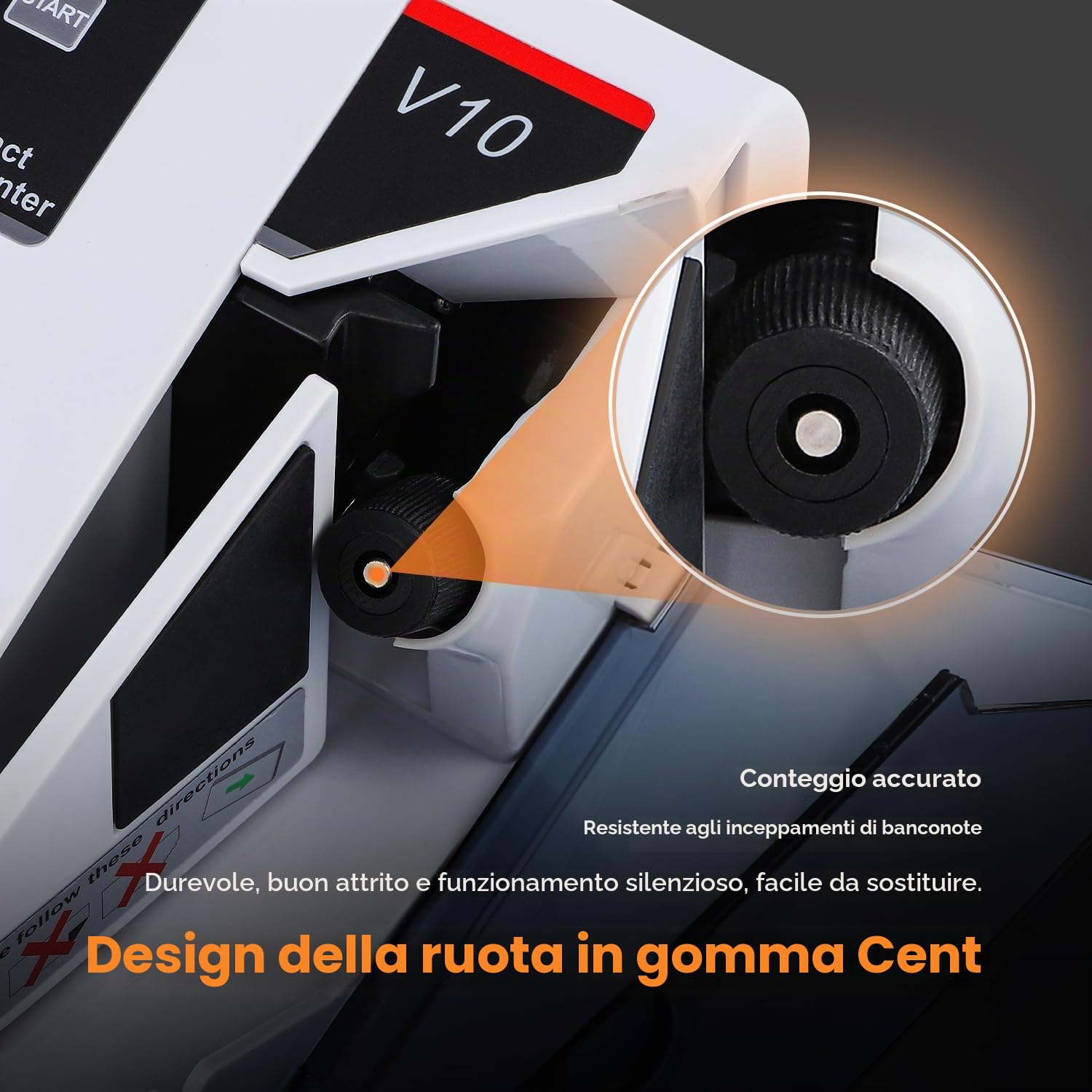 Bonvoisin Conta Banconote Portatile, Macchina Conta Soldi con Rivelazione di Falsi MG/UV/WM, 600 Pezzi/Min Contabanconote (Supporta Solo il Conteggio, Verifica Manuale Delle Banconote)