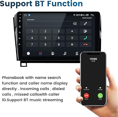 Miniatura 5 de 5GWiFi - Radio estéreo para automóvil para Toyota Tundra 2007-2013 Sequoia 2008-2018, Biorunn Android 13 10.1 pulgadas, navegación GPS de 8 núcleos,