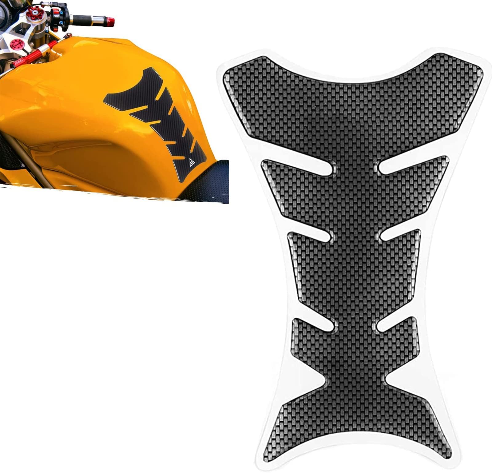 QIUMING Protège réservoir protection réservoir moto carbone Autocollant