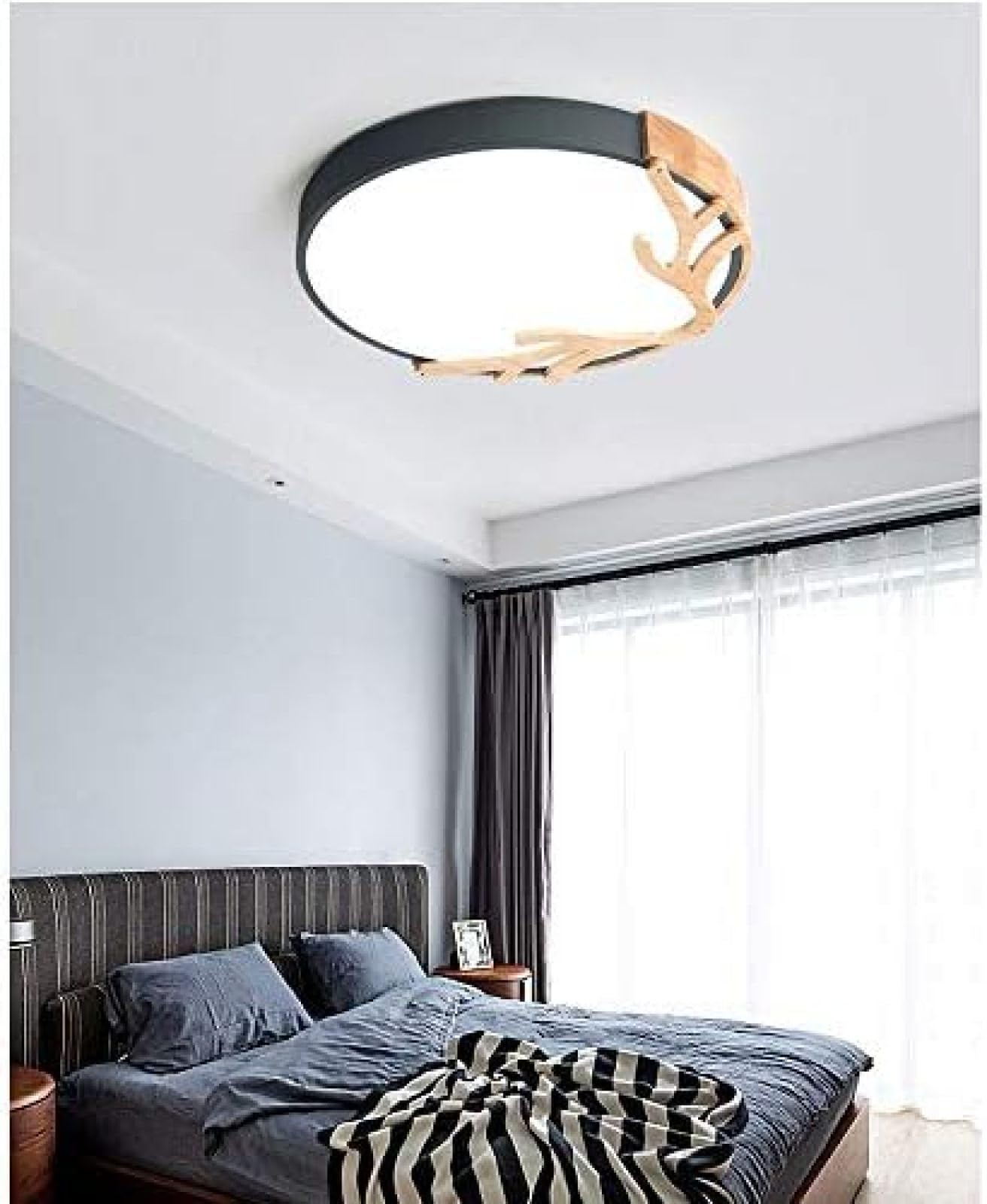 Plafoniera moderna dimmerabile a LED con telecomando,65W, 5525LM, design creativo a spirale circolare, soggiorno/camera da letto/studio/sala da pranzo/lampadario, bianco, 60 cm