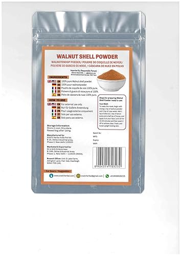 Miniatura 2 de SVATV Polvo de cáscara de nuez (Juglans regia L.) para formulación de exfoliación facial, manchas oscuras, limpieza profunda exfoliante natural de