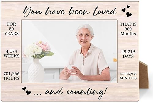 80th Birthday Picture Frame - 80th Birthday Gifts For Grandfather