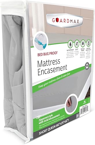 Miniatura 59 de Guardmax Funda de colchón de punto con cremallera, tamaño Queen, impermeable y a prueba de chinches, ropa de cama cómoda, suave y silenciosa con 2 -