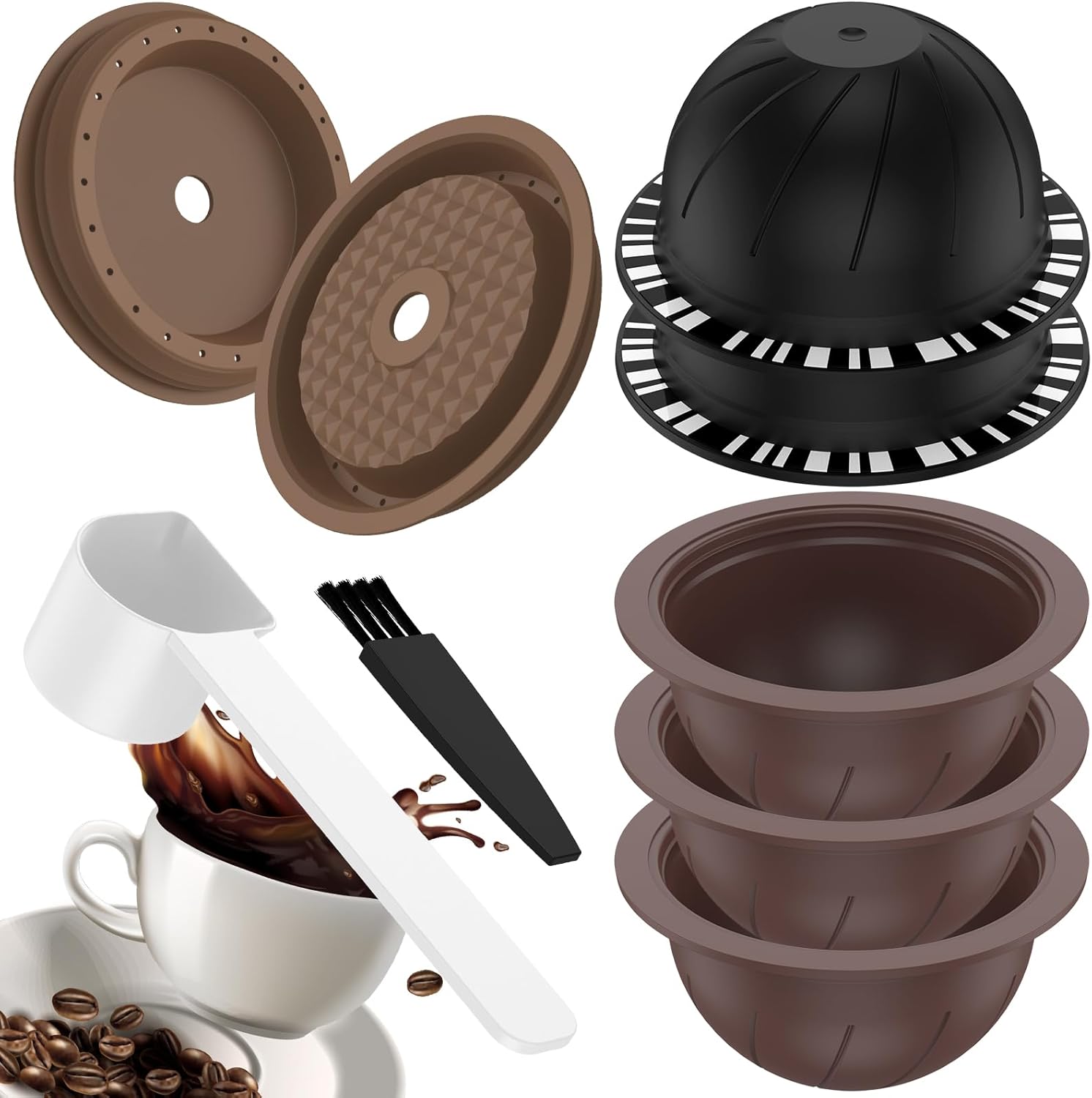 GLMFAN Reusable Vertuo Pods for Nespresso Machine