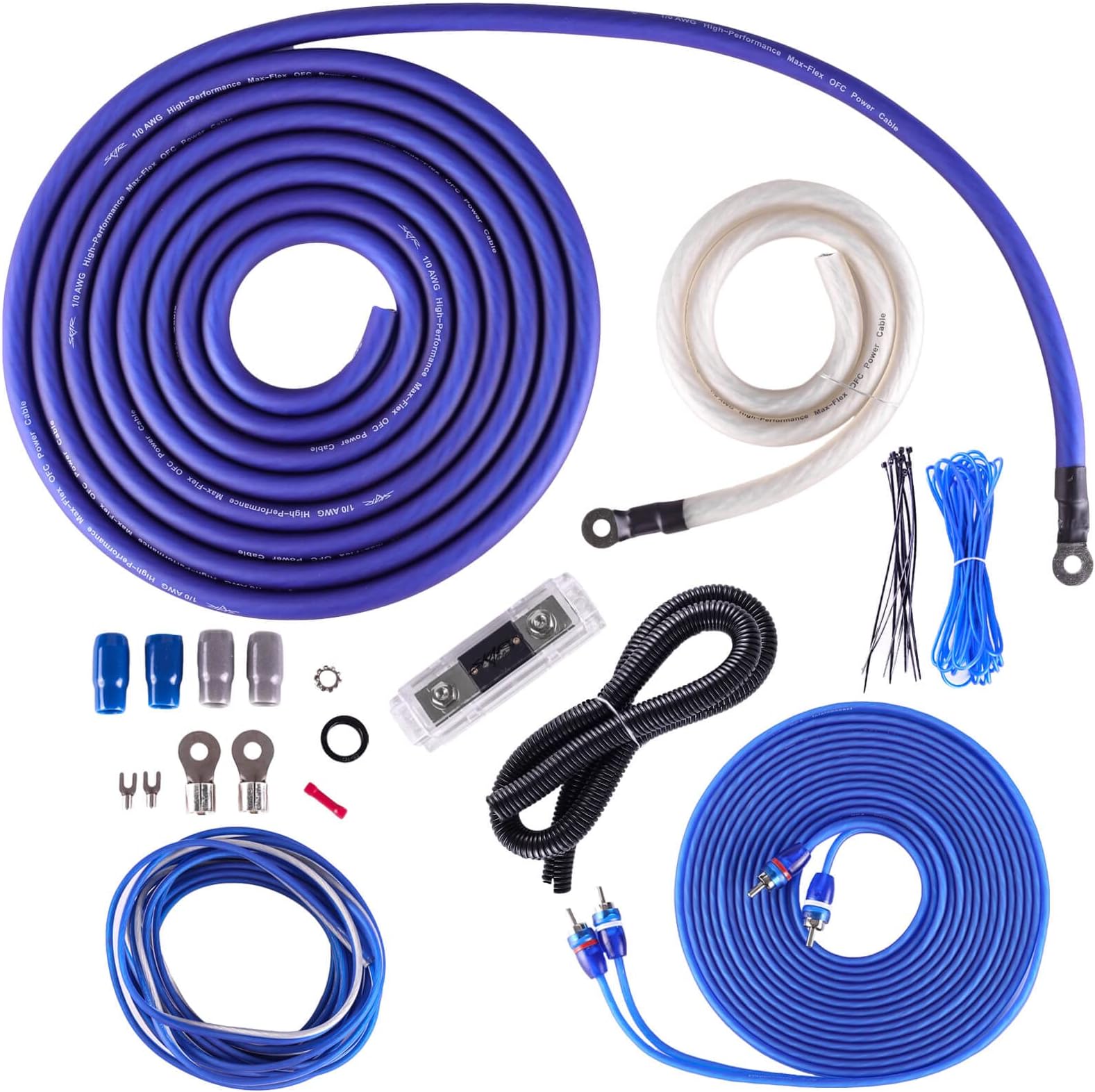1/0 Gauge OFC Complete Amplifier Installation Wiring Kit, SKAR0ANL-OFC